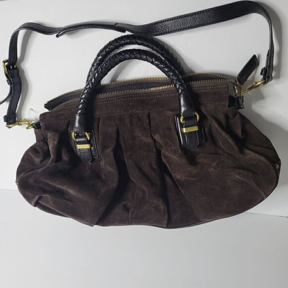Banana Republic 100% Leather Suede Shoulder Bag OS - Picture 3 of 16
